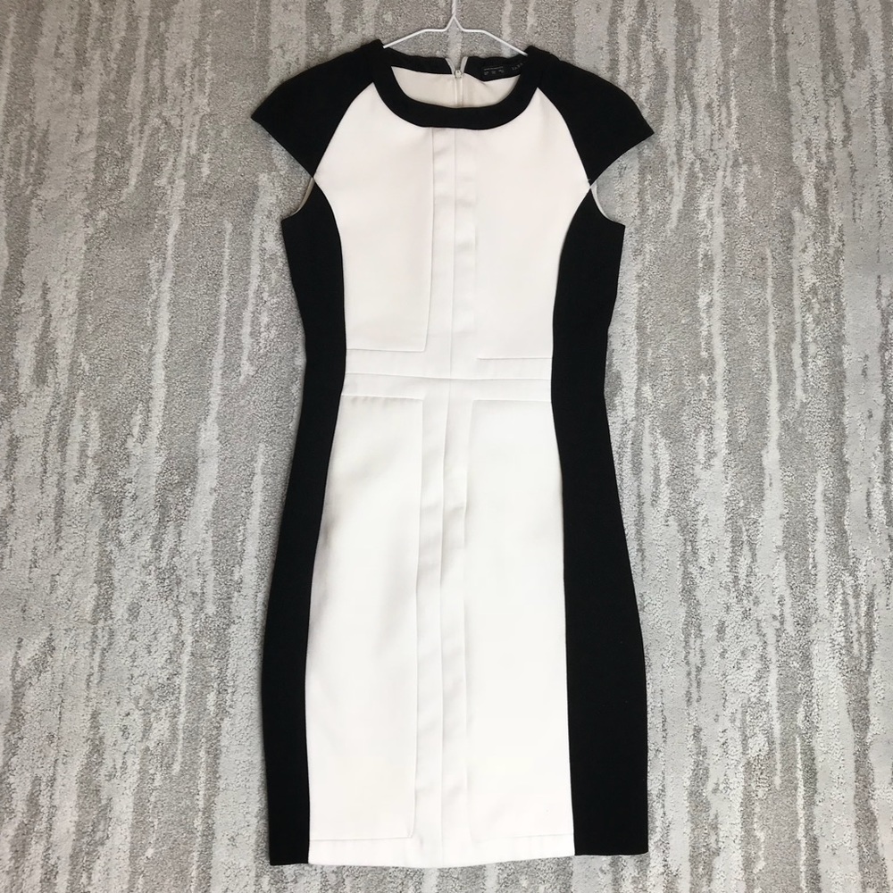 Zara Black & White Dress Size XS